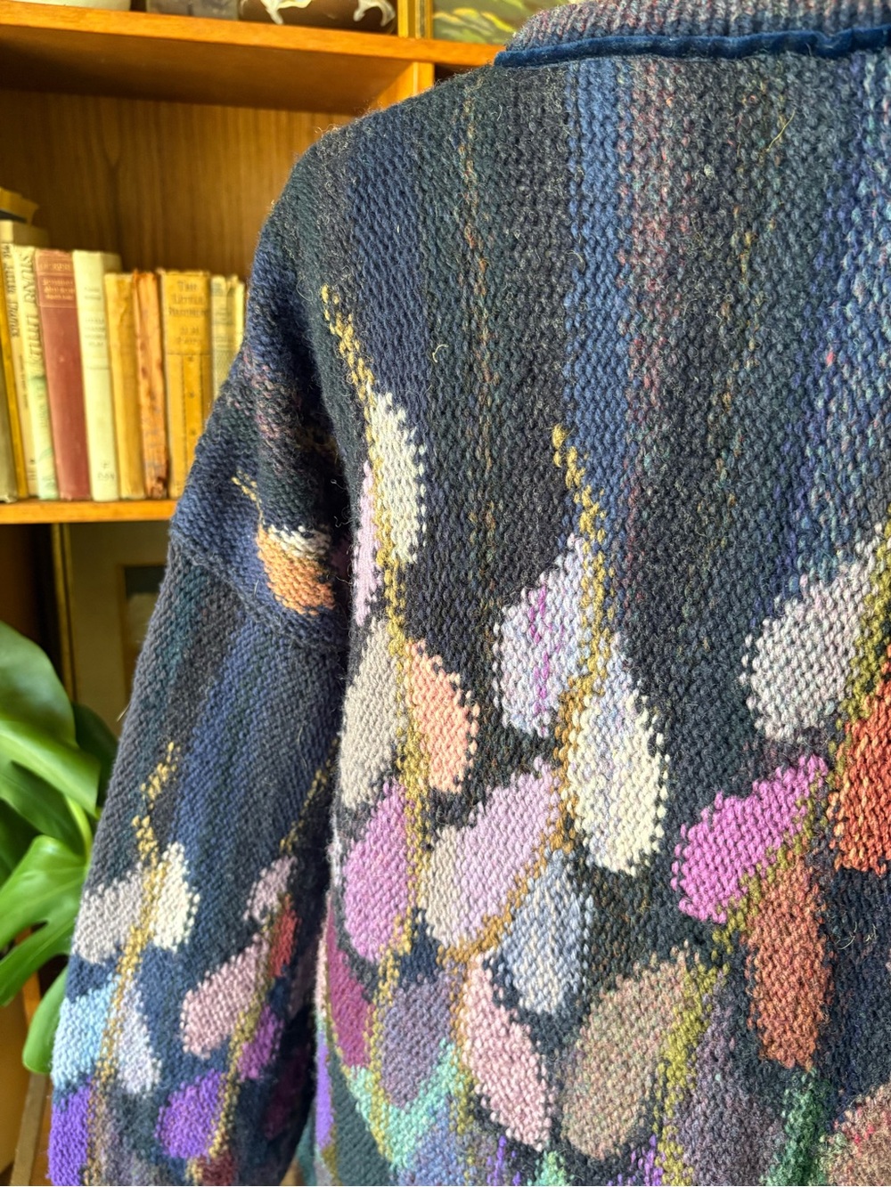 Hand-Knit Colourful Oversize Knit Sweater OS - Picture 9 of 10